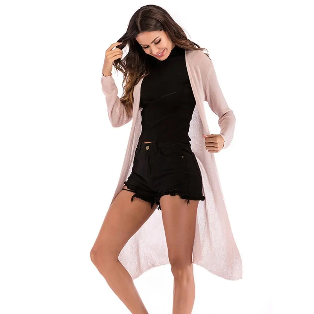 Новые модные женские туфли Повседневное спереди открыть с длинным рукавом ни