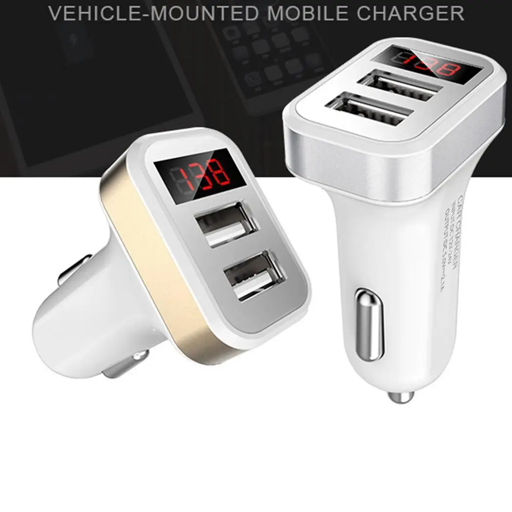 СВЕТОДИОДНЫЙ цифровой дисплей постоянного тока 12 V 24 Dual Порты usb 5 0 2.1A автомобиля