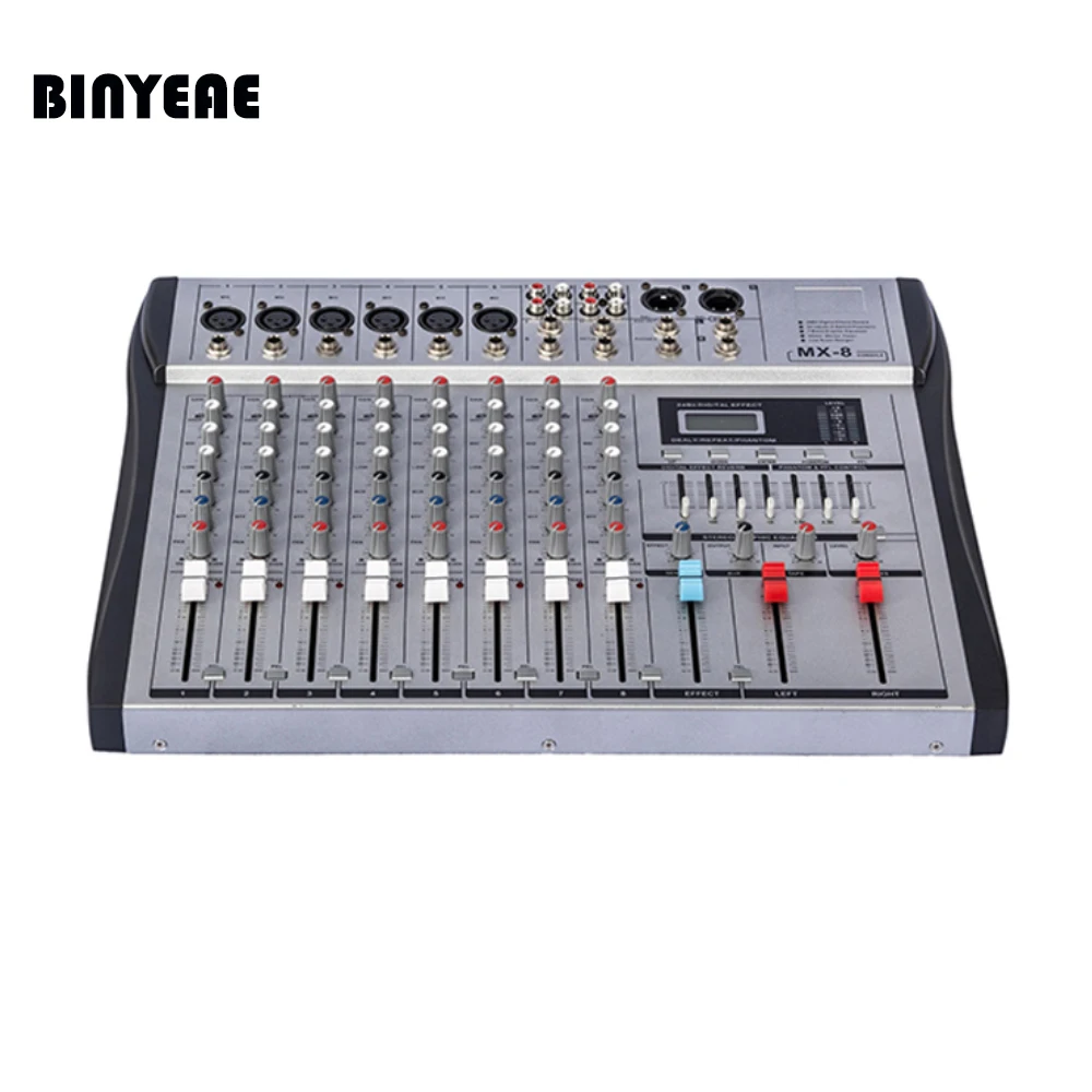 Профессиональный звуковой микшер 8 каналов 7 стерео графических эквалайзеров