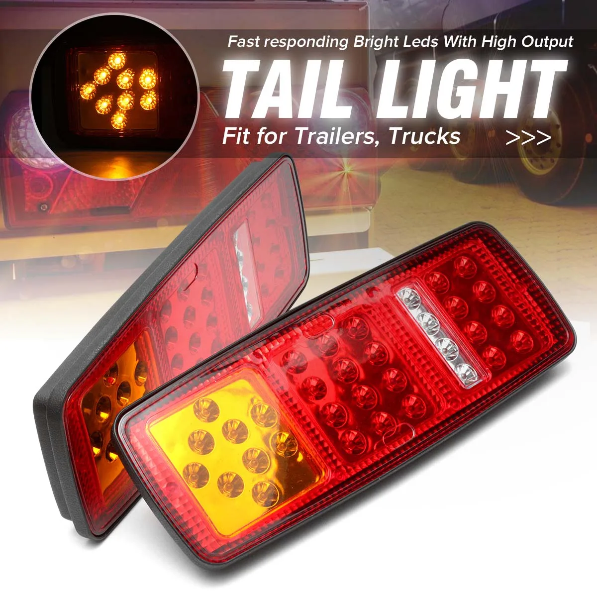 2 шт. водонепроницаемые задние светодиодные фонари для прицепа 12 В|tail lamp|lamp 12vtruck