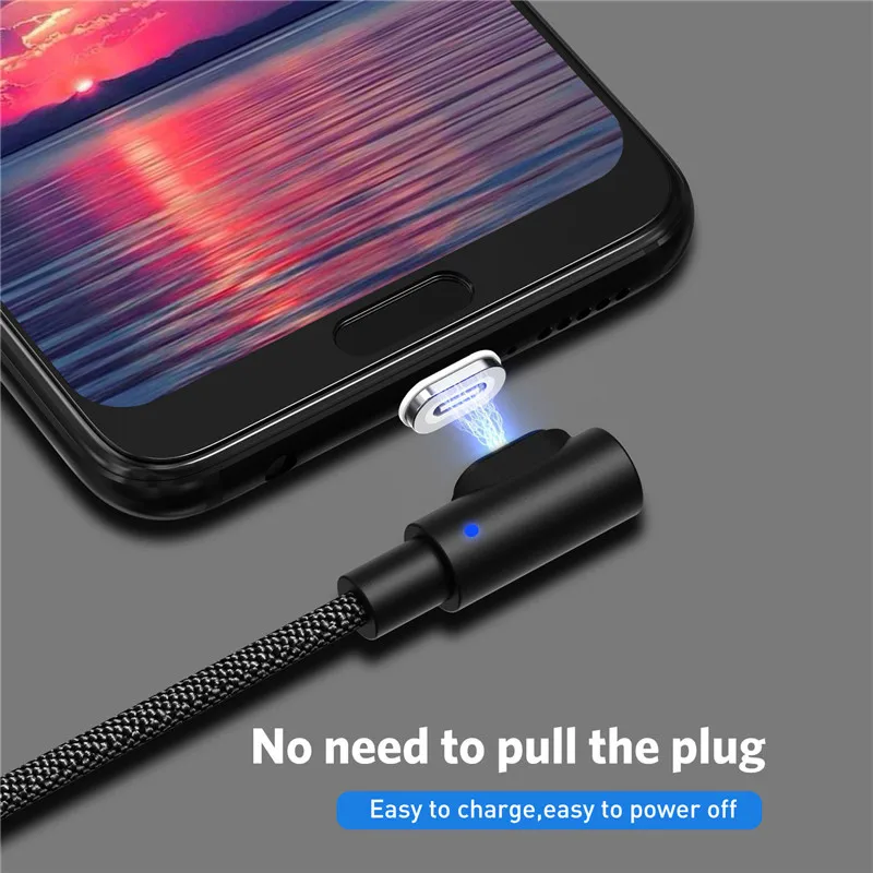 USLION Магнитный кабель Micro usb type C быстрое зарядное устройство для iPhone XS X 8 7 магнит
