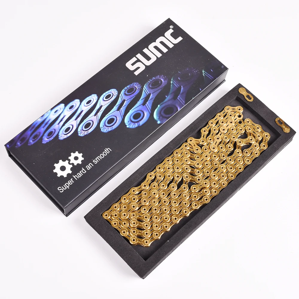 SUMC MTB 12 скоростная цепь золотая 12s Орел Золотая x1 x12 1x12 системный разъем в