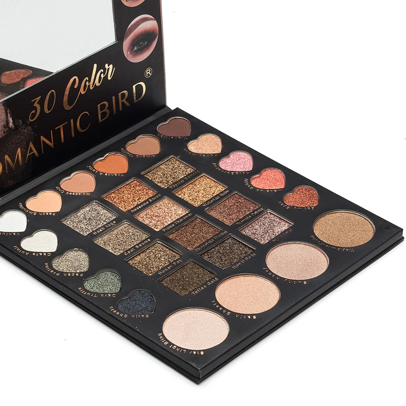 Палитра для макияжа 30 цветов кремовые тени век Красные Тени мерцающие матовые