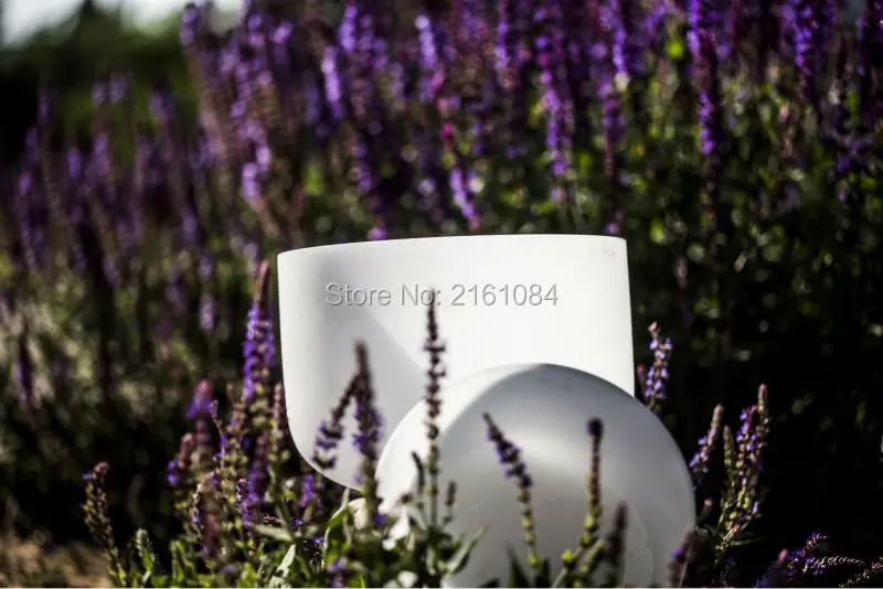 14 &quotтретий глаз чакра Матовый Кварцевый Поющая чаша с бесплатным замшевым и o