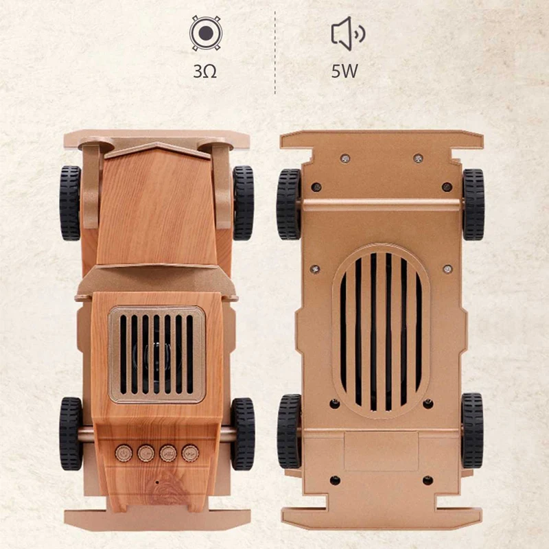 5 Вт Деревянный беспроводной ретро автомобильный аудио портативный Bluetooth динамик