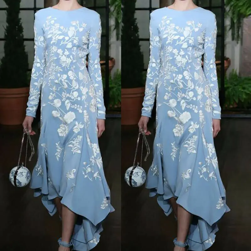 Женский хлопковый костюм Элегантное Длинное Вечернее Платье макси с высокой