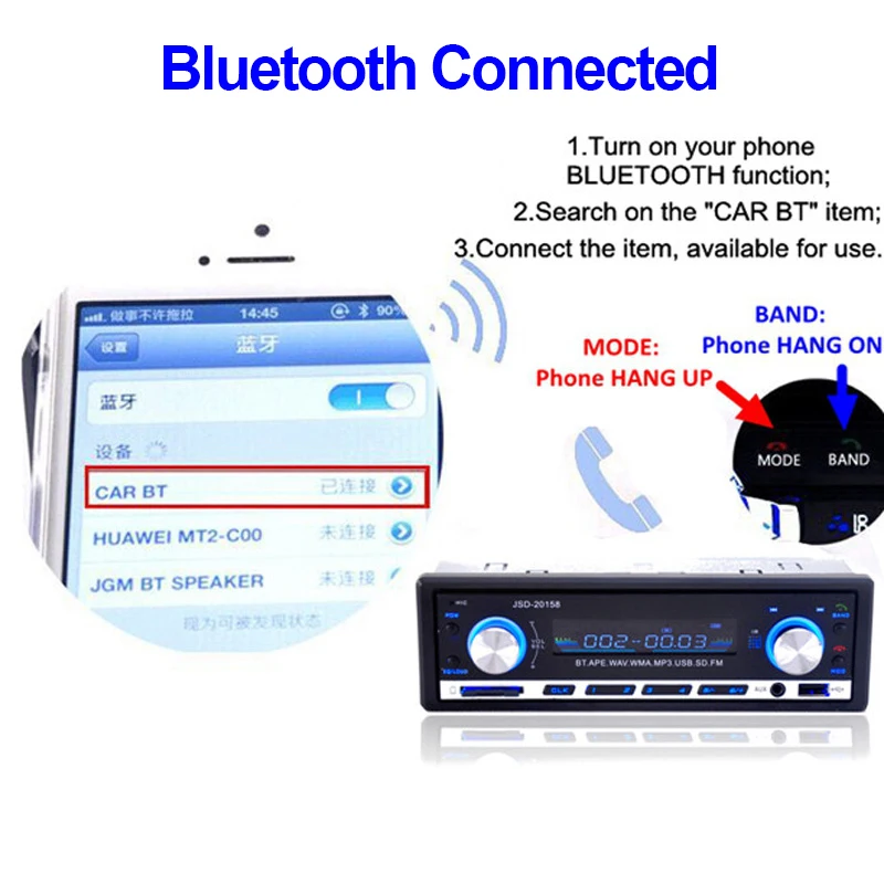 1 Дин Радио Bluetooth радио Sd Mp3 плеер автомагнитолы для стерео аудио пост Samochodowe