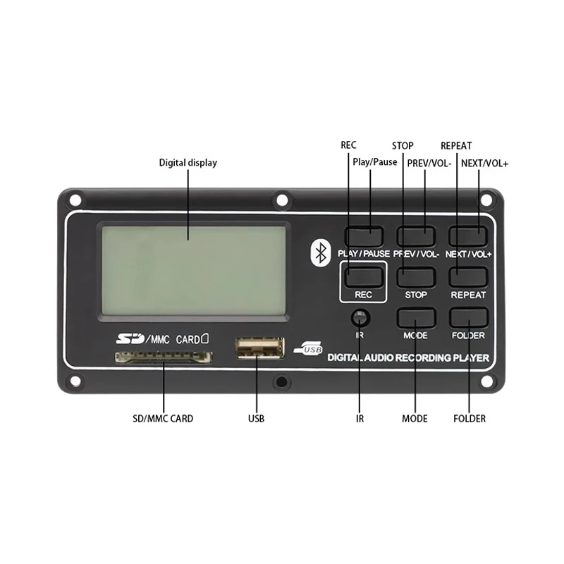Dc12V Mp3 Bluetooth декодер доска аудио модуль Usb Aux Fm Радио пульт дистанционного