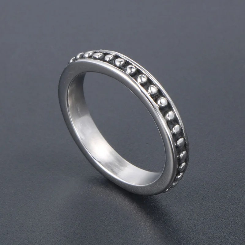 US 5-10 Size Classic Stainless Steel Rings for Men and Women Wave Point Grain Of Ring Lovers Male Women's | Украшения и
