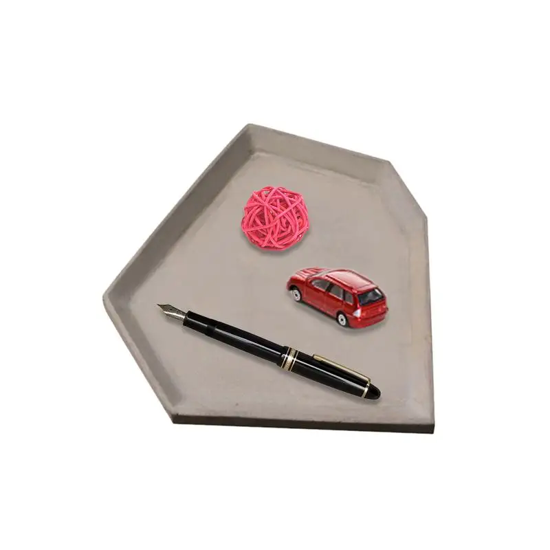 Нерегулярный край бетонный лоток формы держатель чайной чашки цемента Coaster для