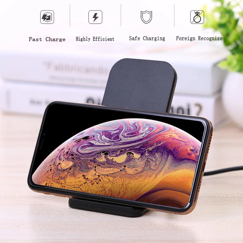 10 Вт Беспроводной Зарядное устройство телефон для iPhone XS Max XR X 8 плюс Быстрая