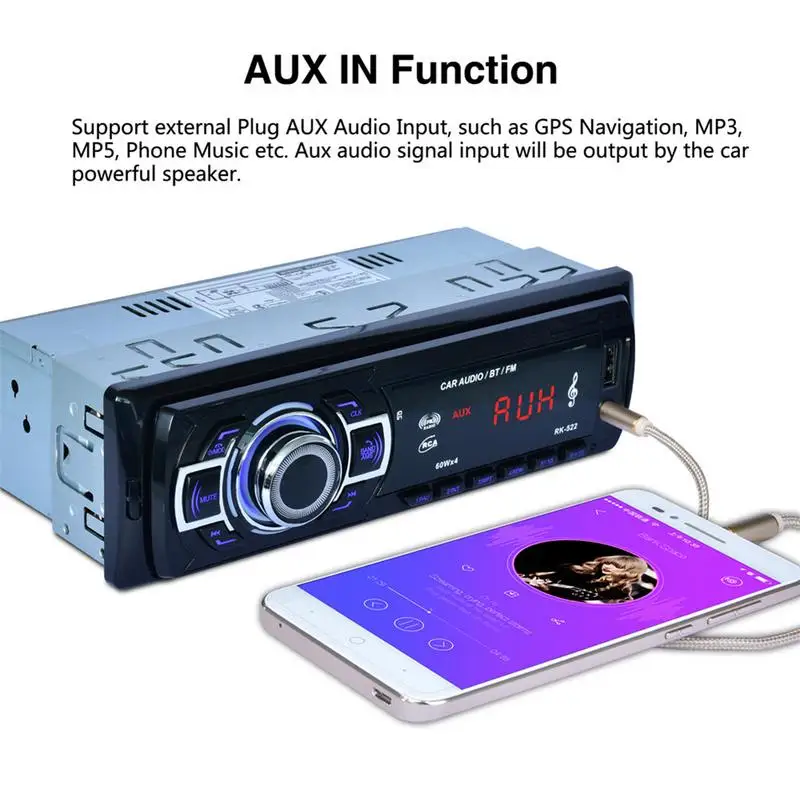 Профессиональный Автомобильный MP3-плеер с Bluetooth радио Подключаемая карта