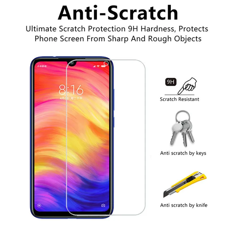 Защитное стекло Redmi Note 7 для Xiaomi Mi A2 Lite 8 6 5 Pro Защитная пленка экрана Xaomi стеклянная