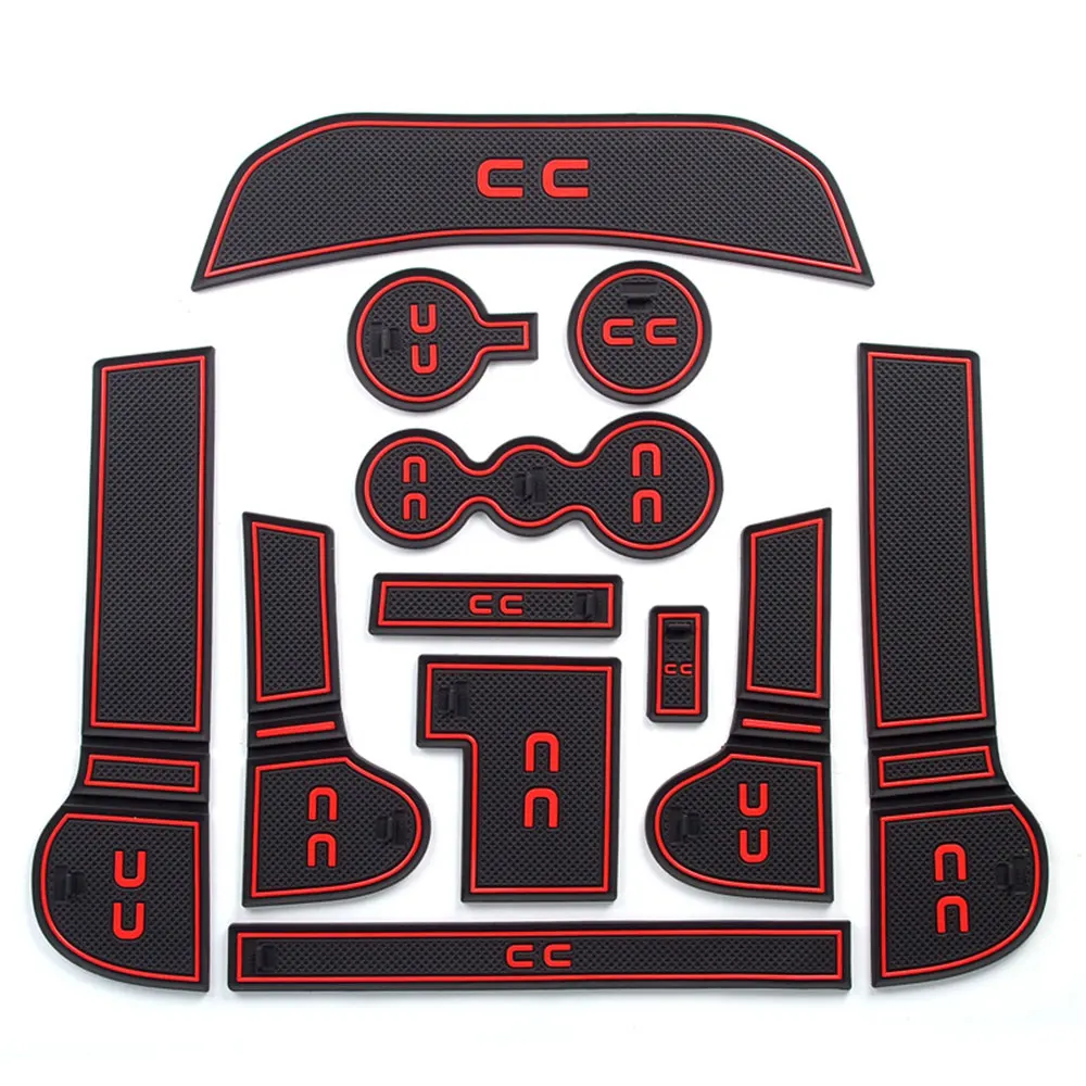

Cup Mats Door Groove Sticker Car Gate Slot Pad For Volkswagen Cc 2019 Anti Clip Nonslip