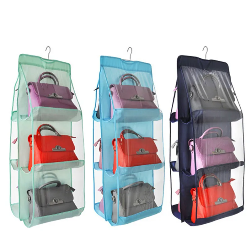 6 карманов подвесная сумка-Органайзер сумка Пылезащитная держатель для хранения