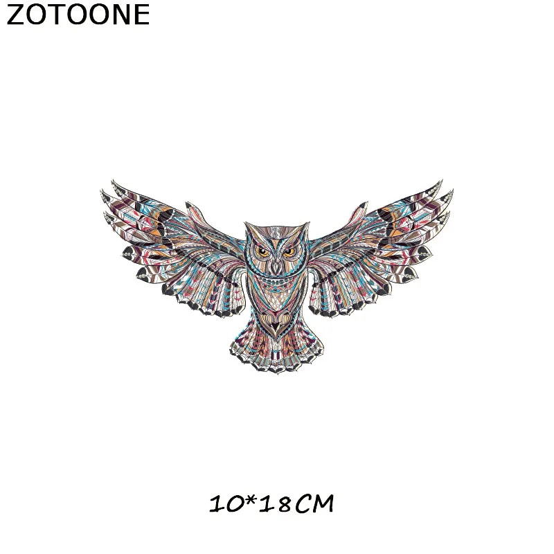 Модные 3D нашивки ZOTOONE для одежды с рисунком совы наклейки топов домашние