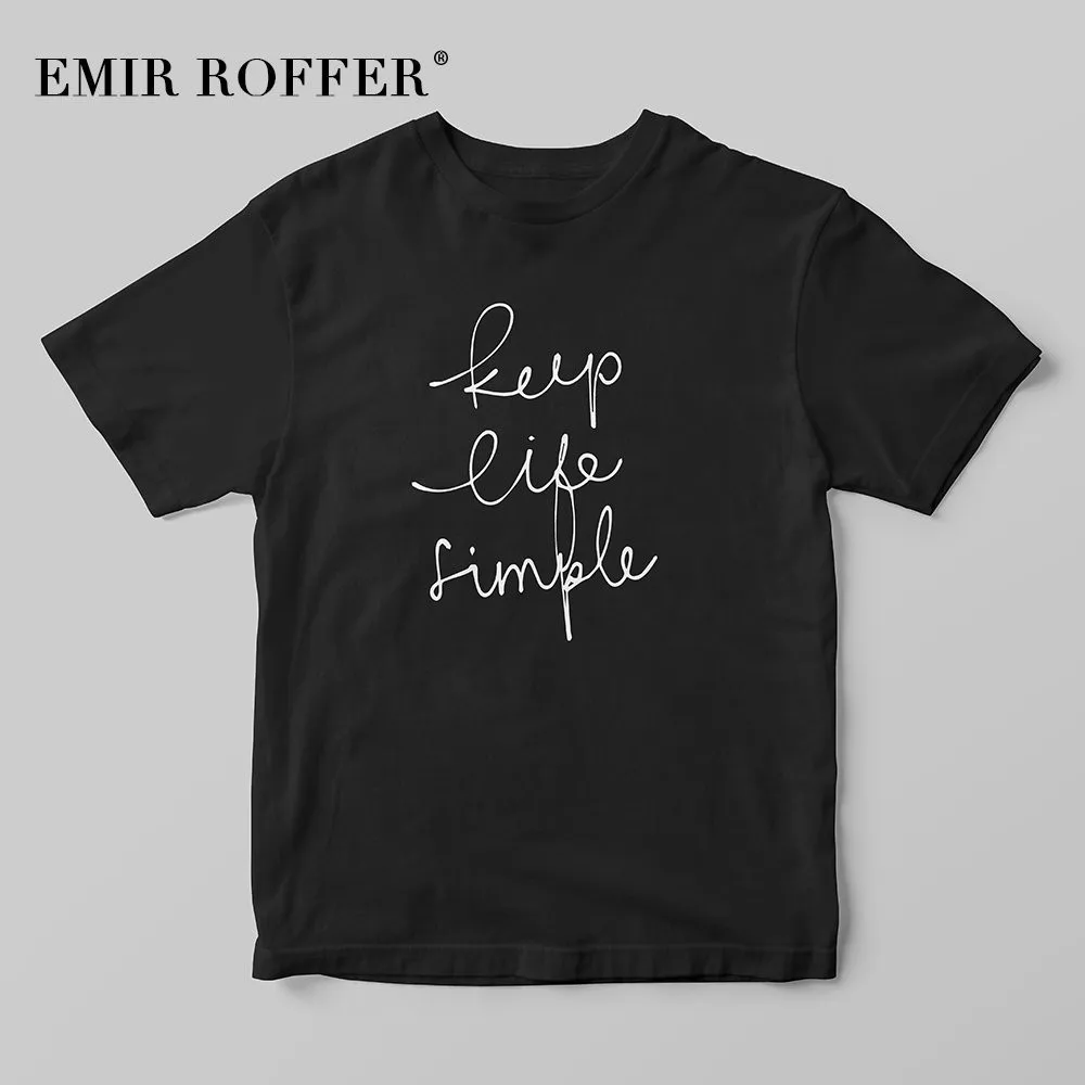 EMIR ROFFER Keep Life простая футболка Женские футболки из белого хлопка винтажные 90s
