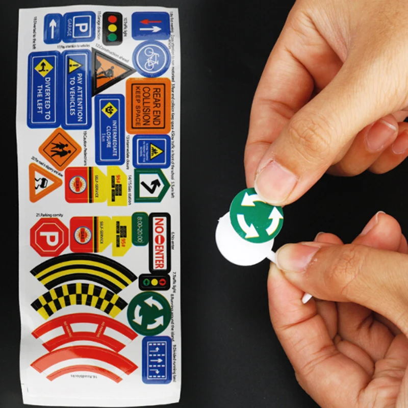 28 шт. набор дорожные игрушечные знаки английский дорожный знак вывески дети игра