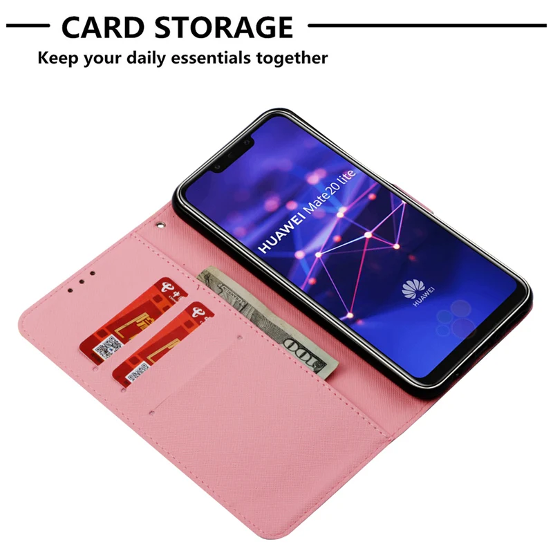 Huawei Mate 20 10 P20 Lite Pro Case Flip Wallet Leather Cover Honor 7A 7C 9 P Smart Enjoy 7S 7 Plus Y5 Y6 Y7 Y9 Prime 2018 | Мобильные