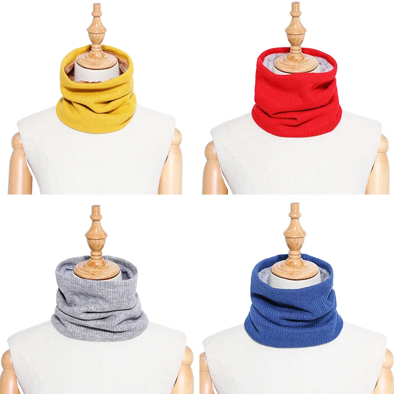 10 цветов новый зимний унисекс нагрудник шарф женские теплые кольцевые шарфы