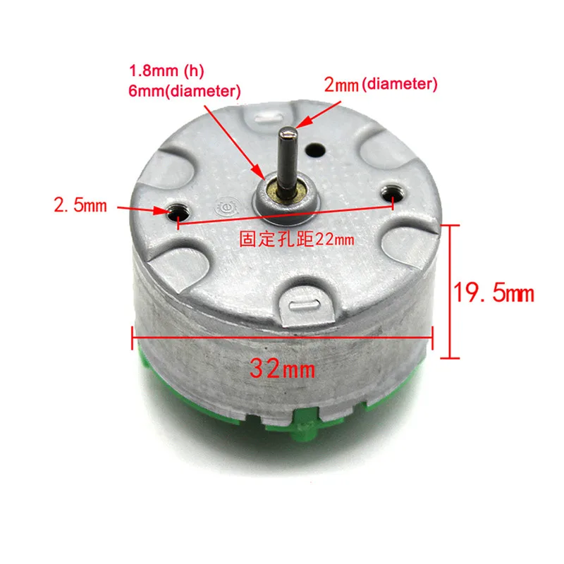 4 шт. Feichao 500 DC 6V мотор редуктор Длинный топор и is вал 7000 об/мин для DIY RC моделей