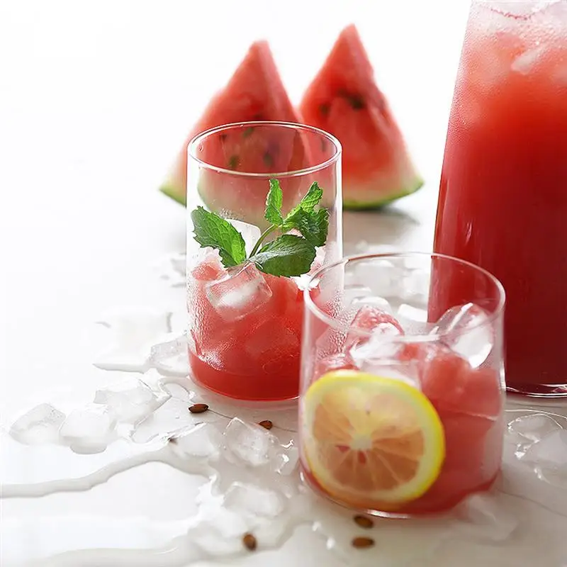 2 шт. прозрачная стеклянная чашка для кофе кружка мороженого сока воды дома