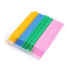 100 шт.лот прочные одноразовые микро-аппликаторы, индивидуальные ватные тампоны для снятия наращивания ресниц, микро-кисточки, инструменты для снятия ресниц