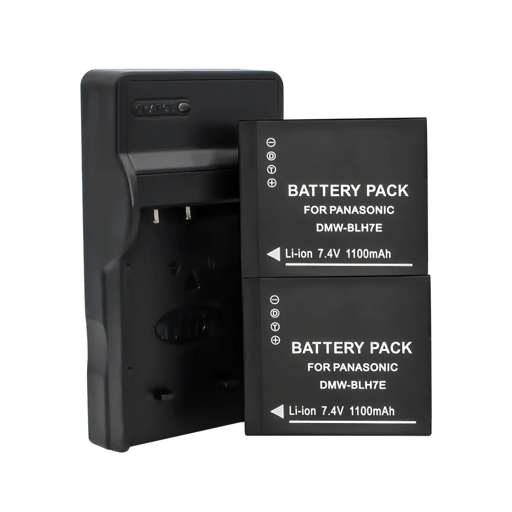 2 шт. DMW BLH7E батарея для цифровой камеры + 1 usb зарядное устройство Panasonic Lumix DMC GM1 GM1K GM5