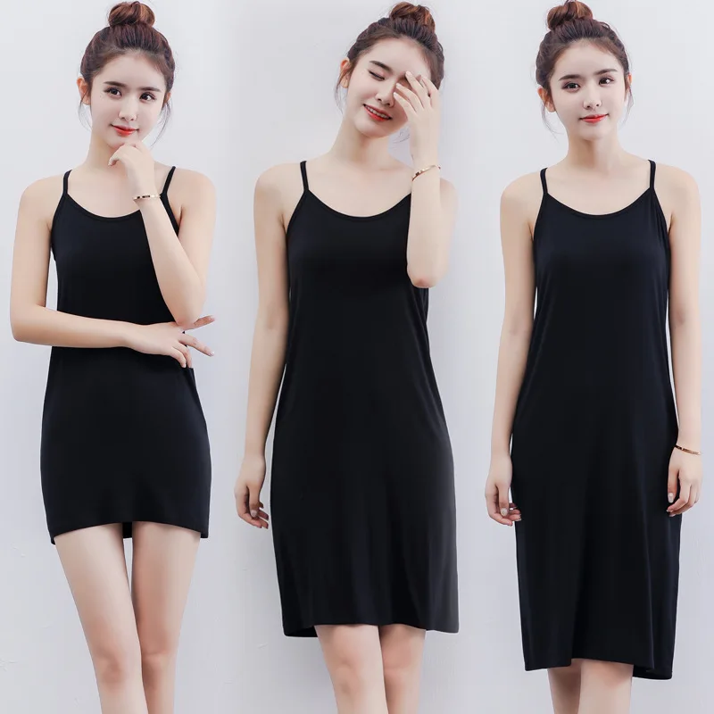 Нижнее платье Y образной формы с открытой спиной однотонное на подкладке жилет