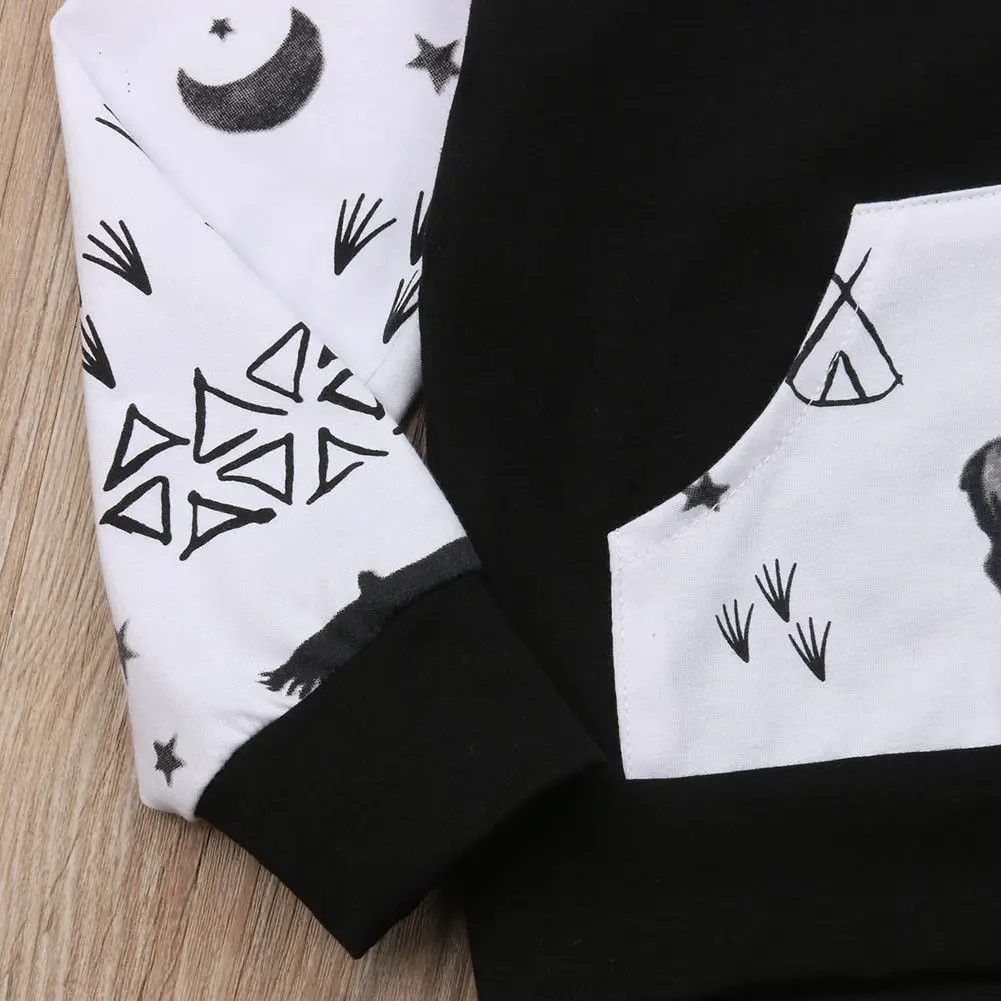 Комплект из 2 предметов для новорожденных топ с капюшоном и длинными рукавами