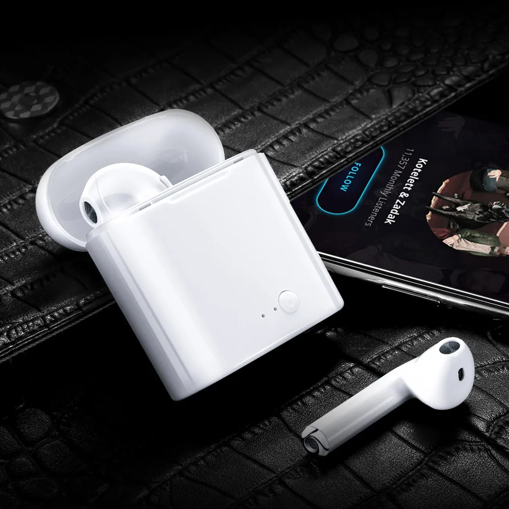 KISSCASE i7s MIini Bluetooth наушники портативные беспроводные bluetooth гарнитура с микрофоном