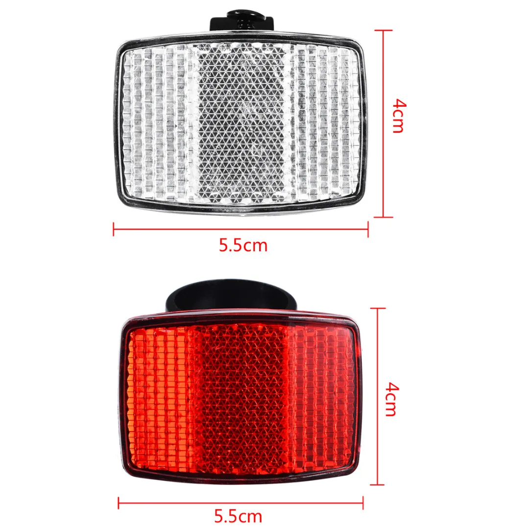 1Pcs Bicycle Front Rear Reflective Lens Mountain Road Bike Reflectors Warning Light Cycling Safety Accessories | Спорт и развлечения