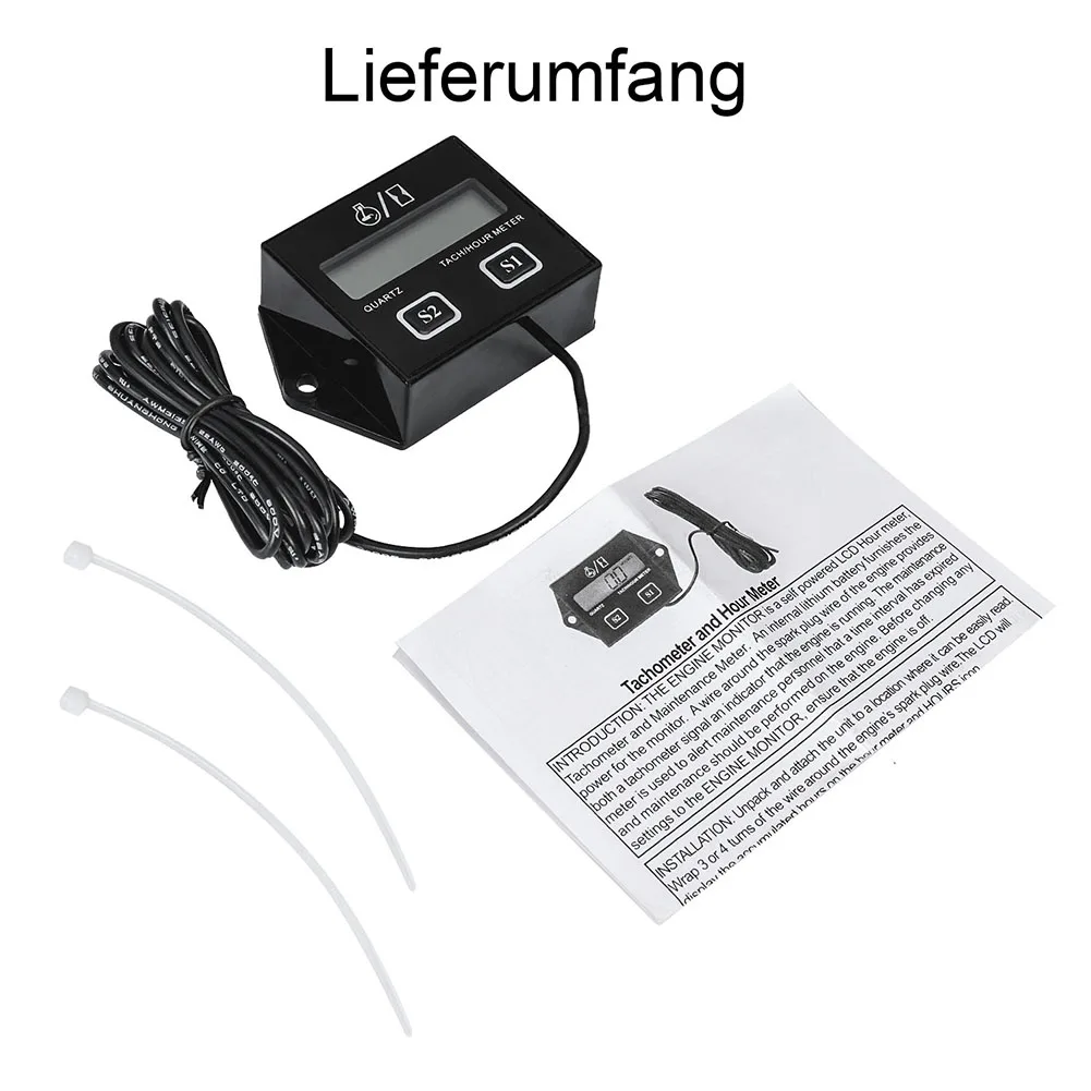 

Digital Engine Tach Hour Meter Tachometer Gauge Engine RPM LCD Display For Motorcycle Motor Stroke Engine Car Boat Motorcycle