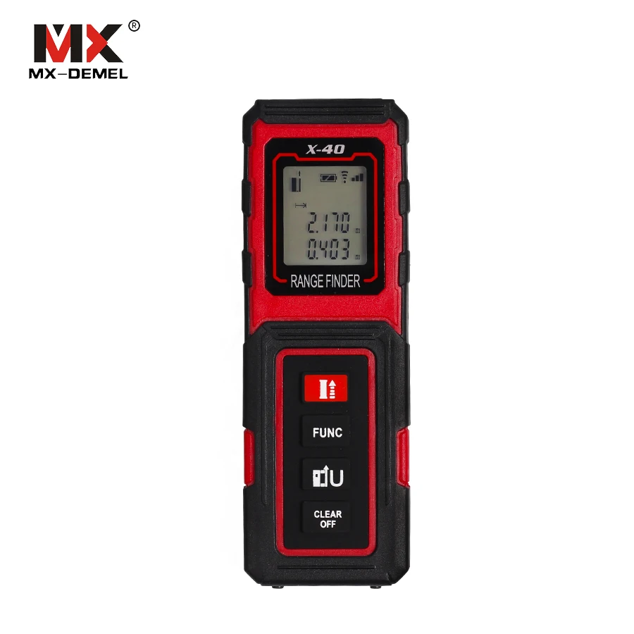MX-DEMEL 40M Range Finder Laser X-40 Tape Measure Tester New Mini Handheld Rangefinder Distance Meter Digital Instrument |
