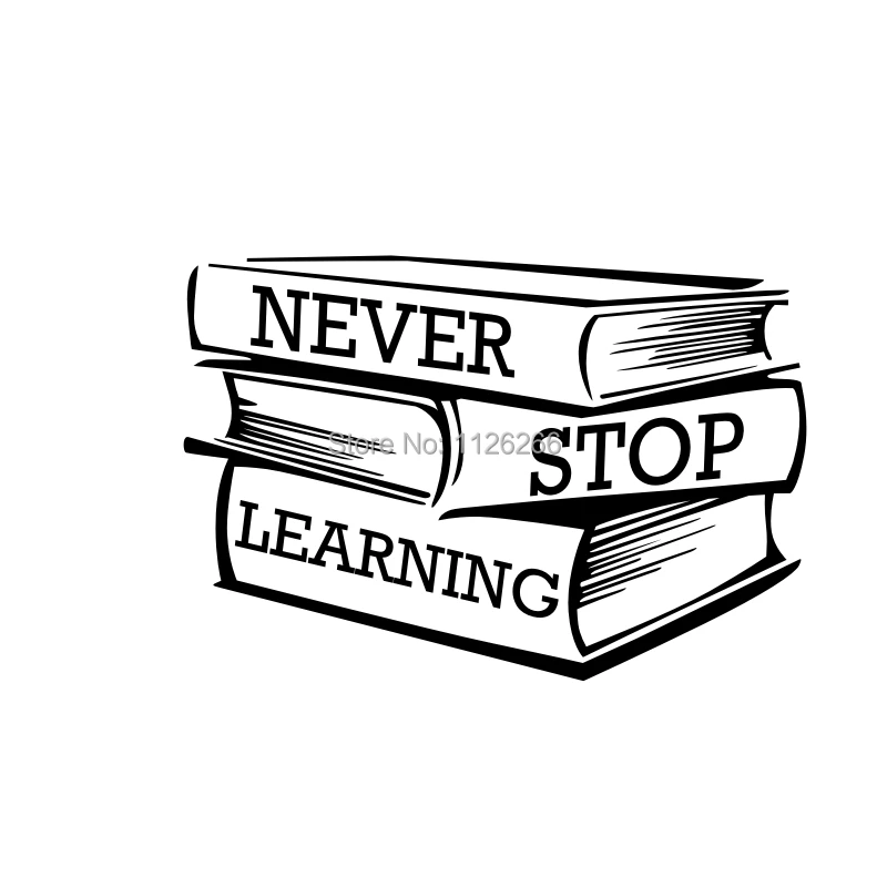 

Never Stop Learning Kids Bedroom Quote Vinyl Wall Sticker Art Quote Lettering Decor