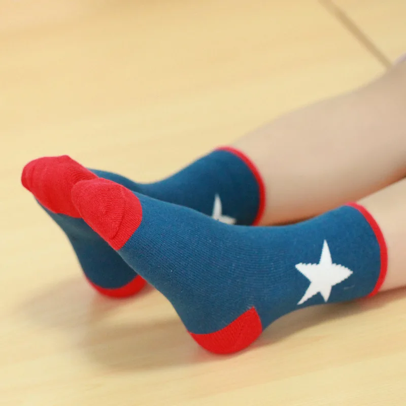 Носки для маленьких мальчиков 5 пар детских осенне зимних носков с героями