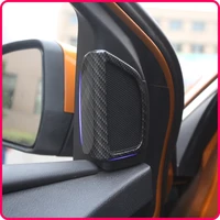 abs carbon fiber car speaker vent sequin sticker case for ford focus 3 4 mk3 mk4 2012 2017 accessories 2pcsset