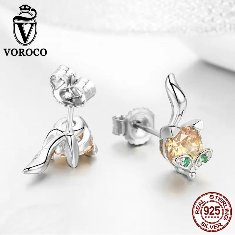 Женские серьги с лисой VOROCO милые серьги-капельки в романтическом стиле свадебный