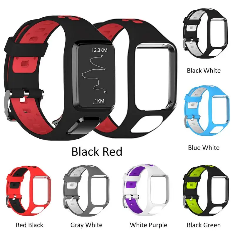 

New Silicone Replacement Watchband Wrist Band Strap For TomTom 2 3 Series Runner 2 3 Spark Series Golfer 2 Adventurer GPS Watch