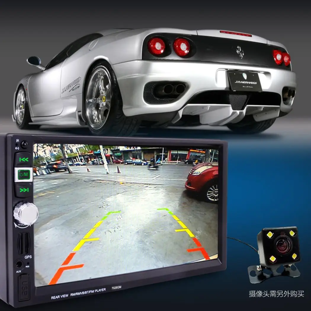 7 'ƈ Din Автомобильный Радио Стерео MP5 плеер сенсорный экран GPS TF USB FM Bluetooth видео