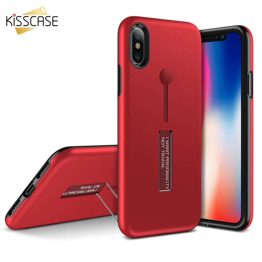KISSCASE кольцо подставка держатель чехол для iPhone X 10 8 7 6S 6 Plus крутой ПК ТПУ Телефон 5 5S