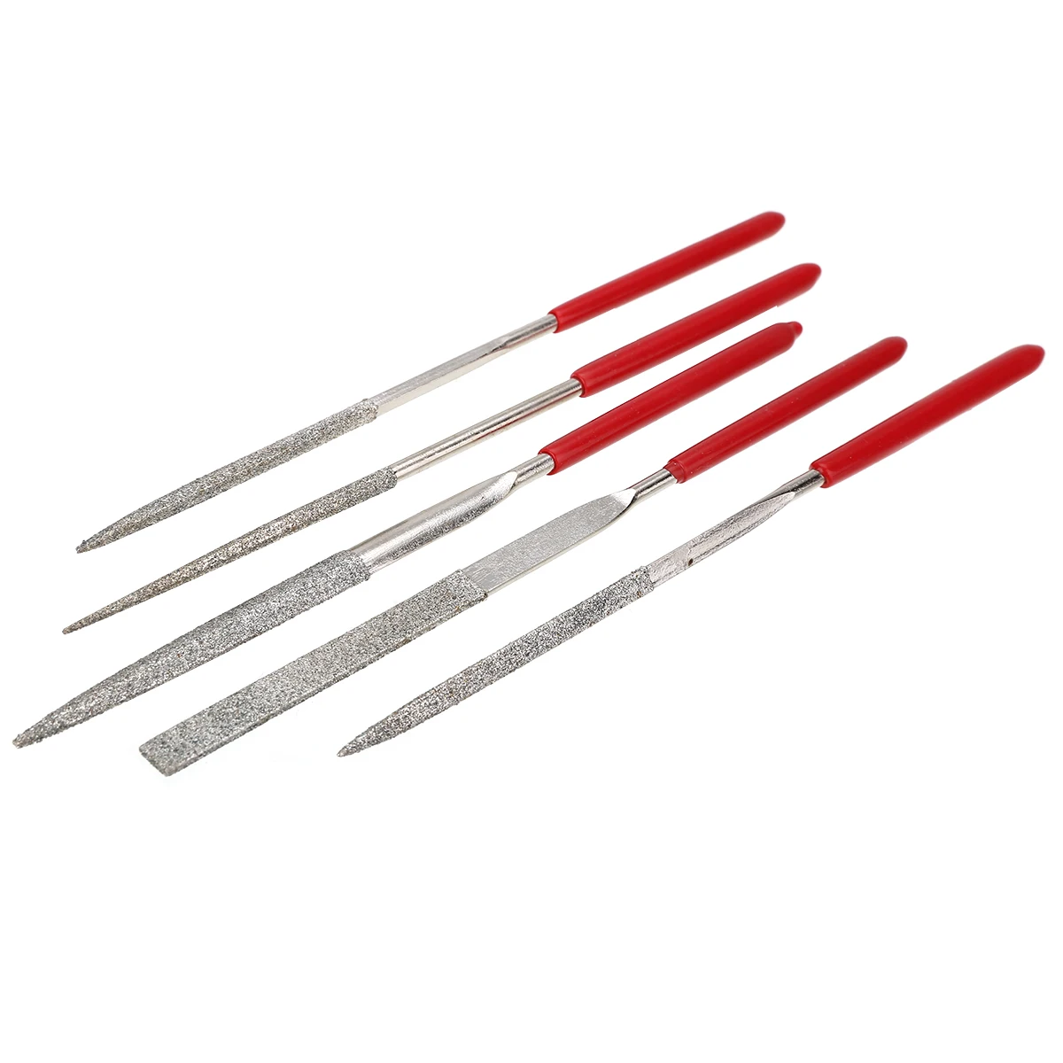 140mm 5pcs Mini Metal Needle File Set Multi Glass Stone Wood Carving Cutting Files Diamond DIY Woodworking Hand Tool | Инструменты