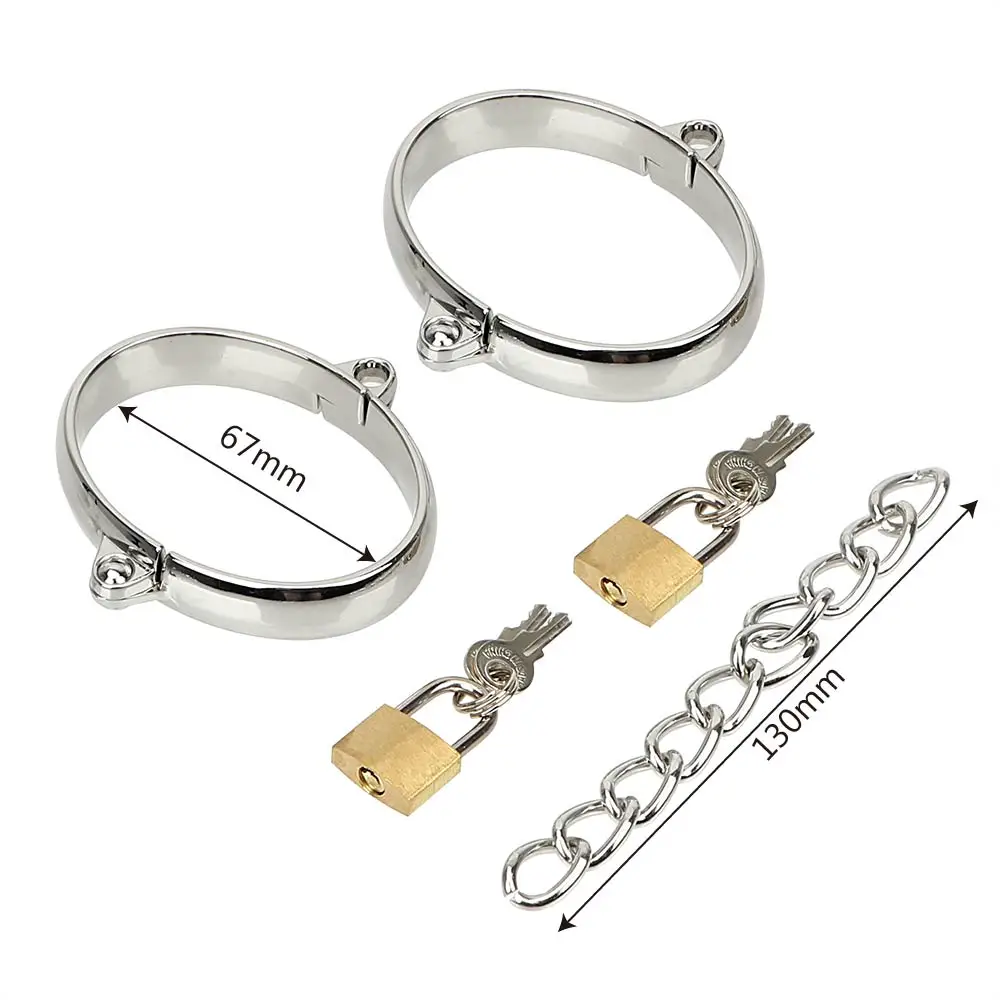 1 пара наручники для бондажа из нержавеющей стали |