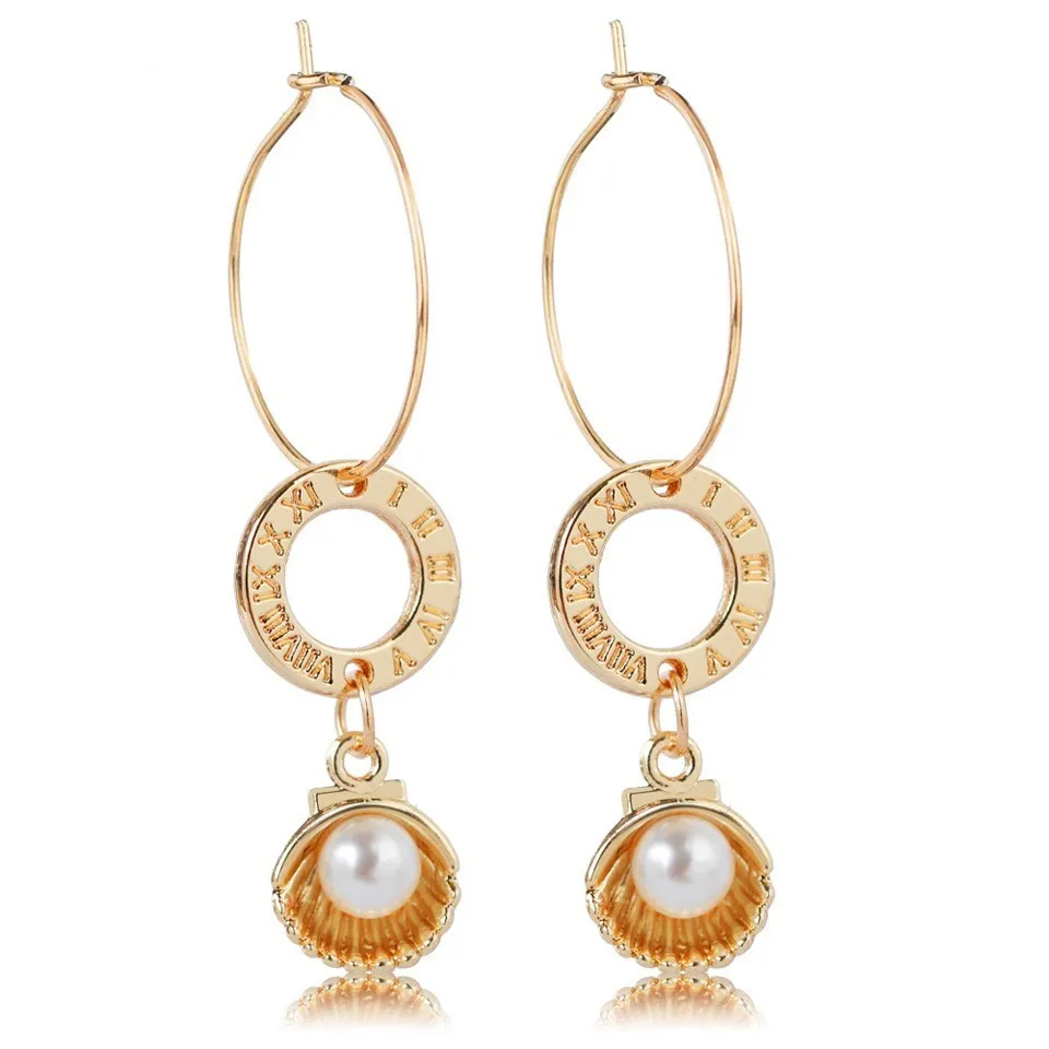 Женские круглые серьги-подвески с жемчугом | Украшения и аксессуары