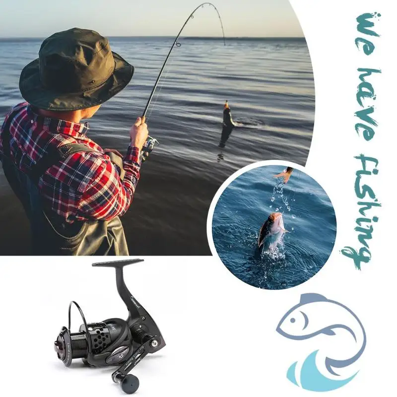 SA11 Spinning Fishing Spool Reel Coil Boat Rock Wheel Accessories main body plastic + wire cup metal Black Color | Спорт и
