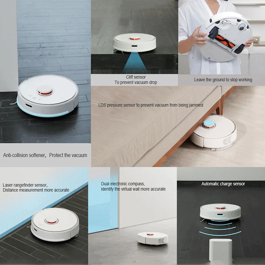 Xiaomi Mi Roborock S50 пылесос мокрой уборки запланированный робот с цепной продукт Mijia