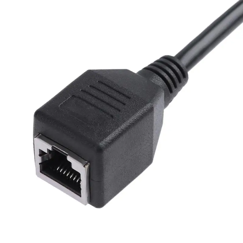 1 2 гнезда LAN Ethernet сеть RJ45 разъем сплиттер удлинитель адаптер Соединительный