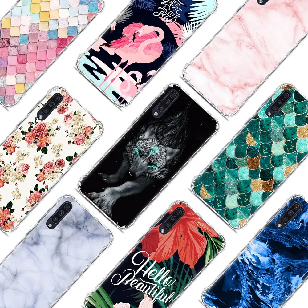 Противоударный чехол для телефона Samsung Galaxy A50 с красочным рисунком модный дизайн