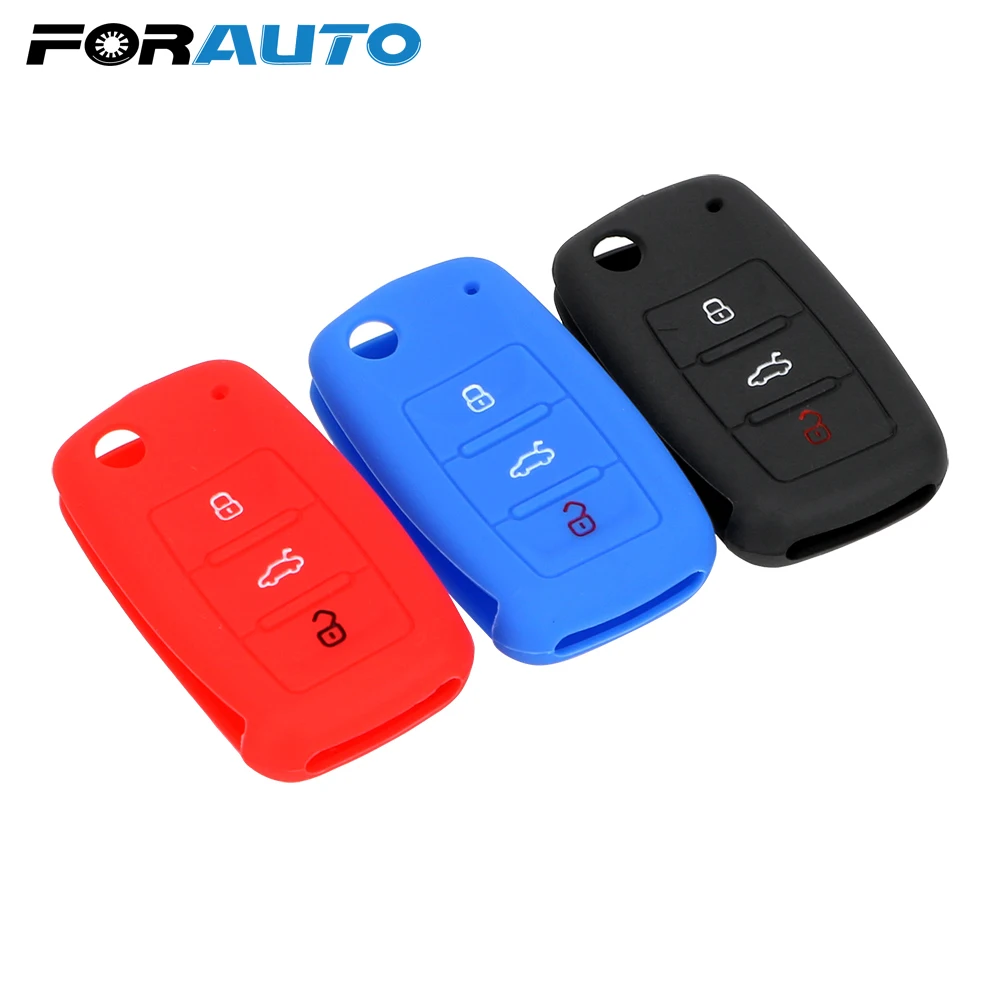 

Чехол для ключей FORAUTO 3 кнопки, чехол для ключей для Volkswagen VW Jetta Golf Passat Beetle Polo Bora