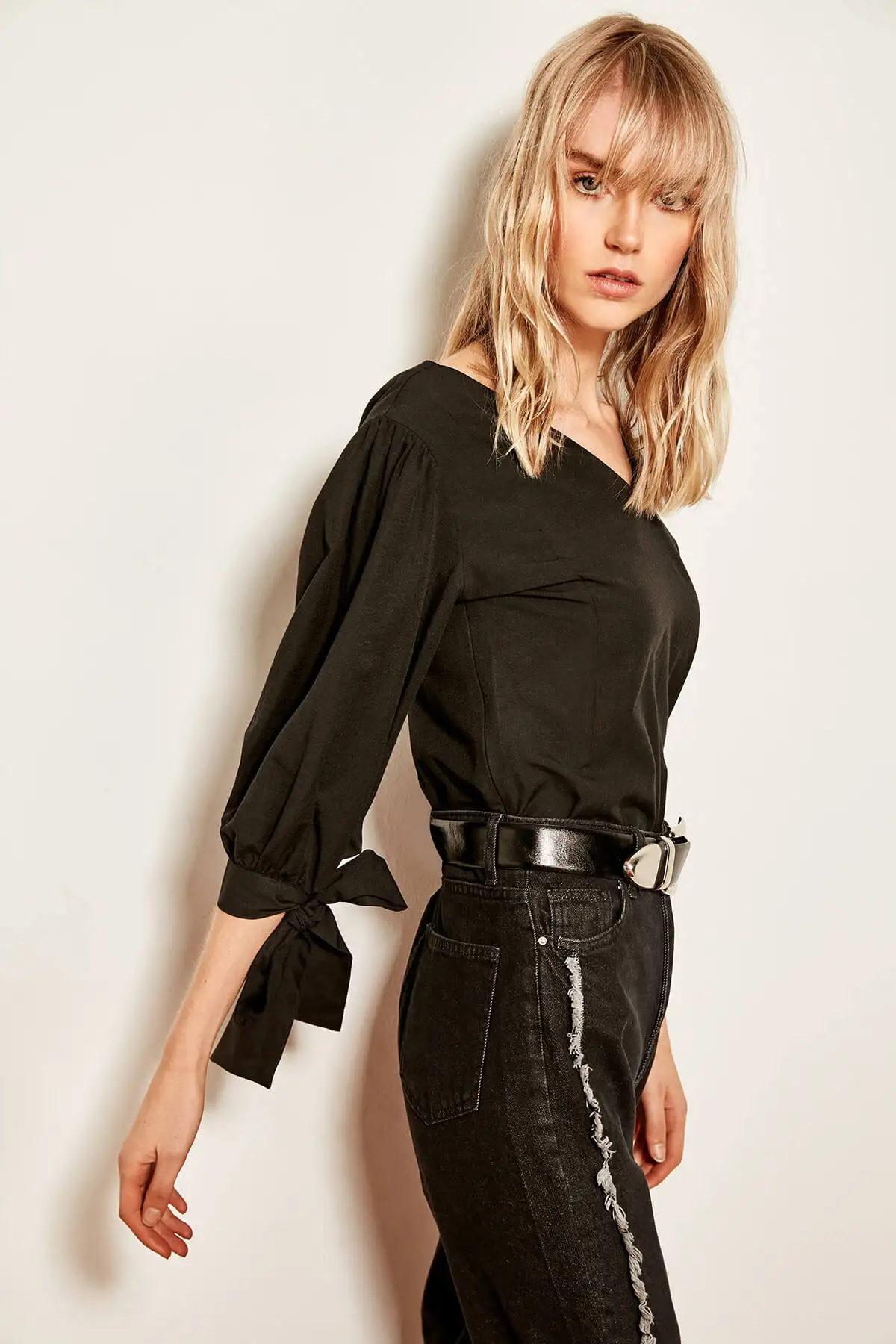 Trendyol черный связанные руки Топы TCLAW19OA0020| |